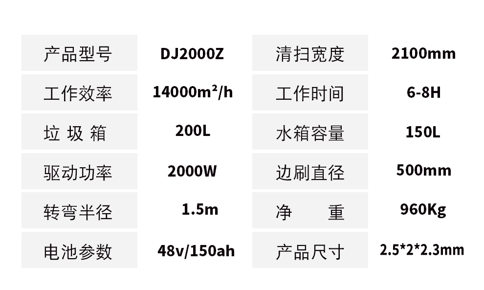 DJ2000Z驾驶式扫地机  电动清扫车价格